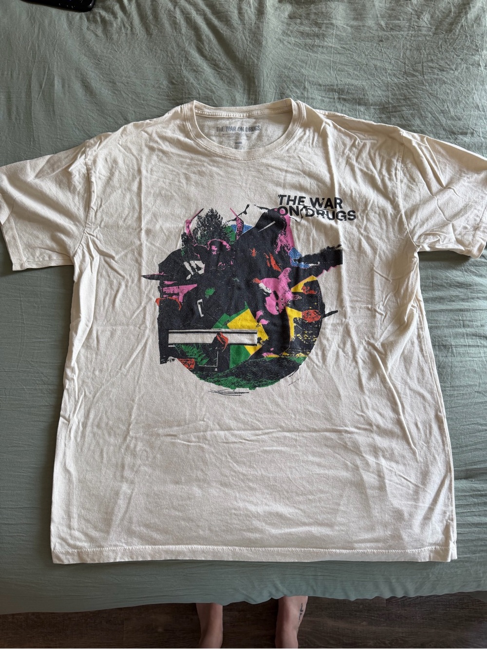 The War On Drugs Official T-Shirt in Cream / Off-white